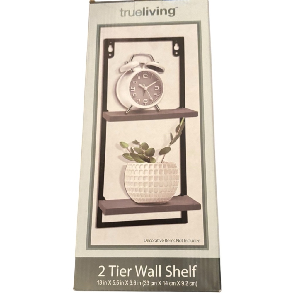 Brand‎ new in Box True Living Two Tier Wall Shelf 13”x5.5”x3.6”